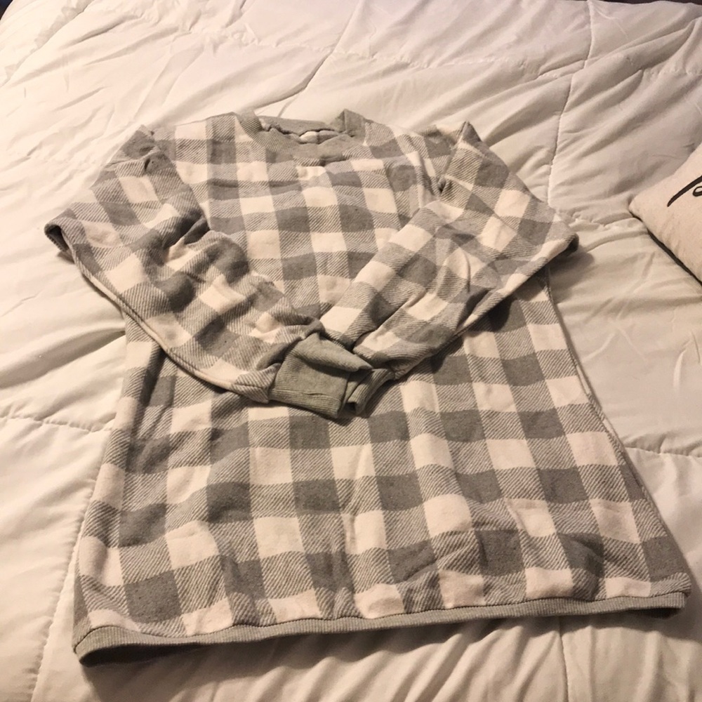 Grey buffalo check dress